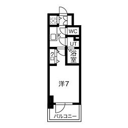 エスリード今池ルミナス 1Kの間取図画像
