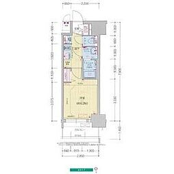 プレサンス鶴舞駅前レジス 1Kの間取図画像