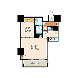 プレミアムコート葵 1LDKの間取図画像