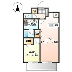 チサンマンション栄 1LDKの間取図画像