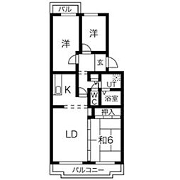 グレースロータス 3LDKの間取図画像