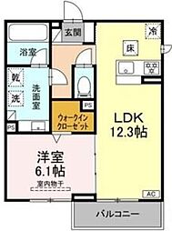 ルサンティエ本郷 1LDKの間取図画像