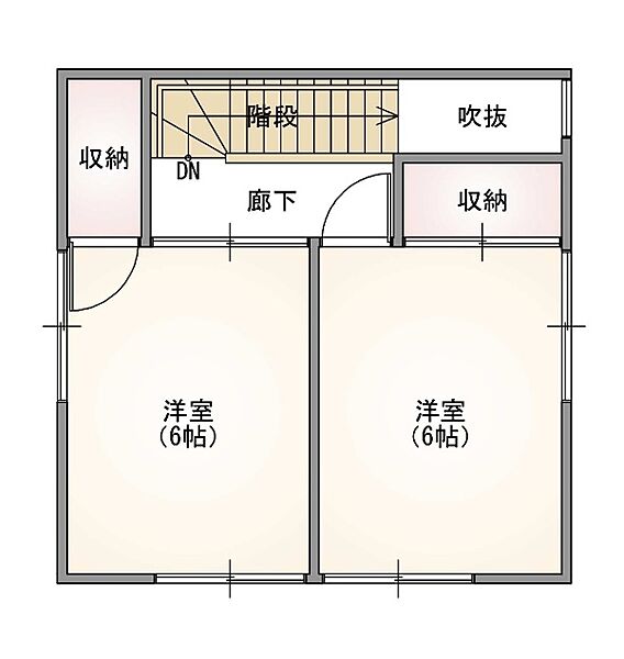 ２階には洋室が２部屋。それぞれに収納もありご家族のライフスタイルにあわせて様々な使い方が可能です。
