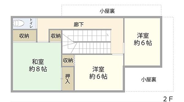それぞれの居室がとても広く心地良いプライベート空間。ご家族が多い方にも十分な部屋数となっております。２階トイレも完備されており就寝時にも便利な配置。