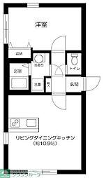 ＨＡＳ高円寺 3階1LDKの間取り