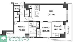 オープンレジデンシア代々木公園 4階3LDKの間取り