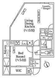 ＯＺＩＯ西荻窪II 2階1LDKの間取り