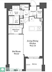 プライマル練馬豊島園 4階1LDKの間取り
