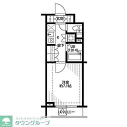 プレール・ドゥーク練馬ＮＯＲＴＨＣＩＴＹ　LA 2階1Kの間取り