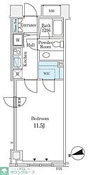 アクロスシティ中野坂上ハイツ 21階1Kの間取り