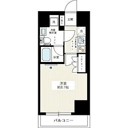 イアース練馬 11階1Kの間取り