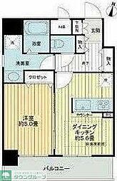 コンフォヤード東中野 2階1DKの間取り