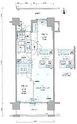 ロイヤルパークス荻窪 8階2SLDKの間取り