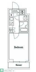 ルーブル中野弥生町弐番館 4階1Kの間取り