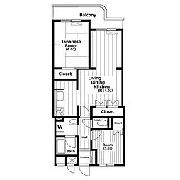 砧サンハイム 3階2LDKの間取り