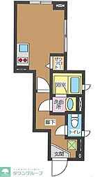 オレンジハウス 1階ワンルームの間取り