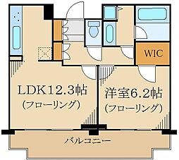 プランシェール落合 5階1LDKの間取り