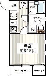 ヴェルト高円寺 1階1Kの間取り