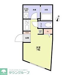 ＶＩＳＴＡ　ＨＯＮＡＮＣＨＯ 1階ワンルームの間取り