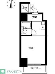 スカイコート下高井戸 1Kの間取図画像