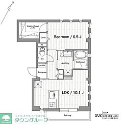 CasadeToshi 1LDKの間取図画像