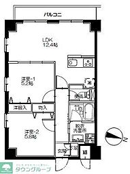 アステル壱番館荻窪 2LDKの間取図画像