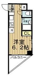 エルヴィエントアース武蔵関パーク ワンルームの間取図画像