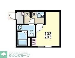 (仮称)Forte Higashi-Koenji 1Kの間取図画像
