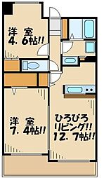 プレミアコンフォート高井戸 2LDKの間取図画像