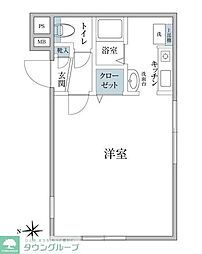 MODULOR中野新橋ウエスト 1Kの間取図画像
