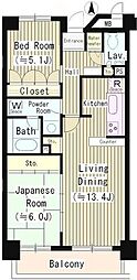アミ浜田山 2LDKの間取図画像