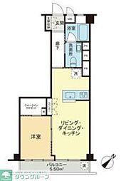 ヴィップ中野坂上 1LDKの間取図画像