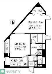 ライブリーコート 1LDKの間取図画像