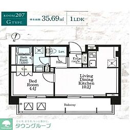 RESiA新宿ウエスト 1LDKの間取図画像