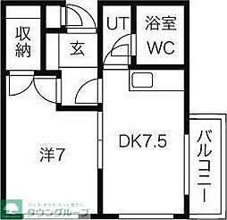 エクセレント中野 1DKの間取図画像