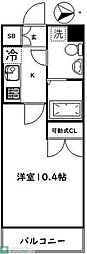 マーブルテラス 1Kの間取図画像