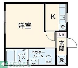 リヴェール下井草 ワンルームの間取図画像
