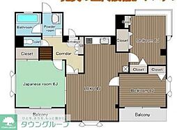 クレシェンド 3LDKの間取図画像