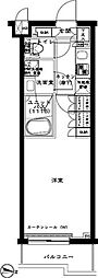 ルーブル武蔵関弐番館 1Kの間取図画像