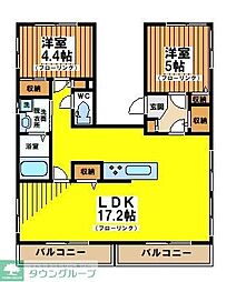 柳澤ビル 2LDKの間取図画像