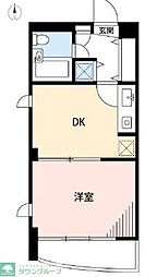ドゥロットニング・ホルム杉並 1DKの間取図画像