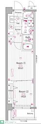 ガーラ・ヒルズ新宿 2Kの間取図画像
