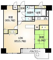 間取図画像 2LDK