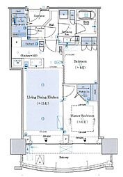 ザ・豊海タワー マリン&スカイ 2LDKの間取図画像