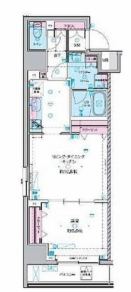 ジェノヴィア東神田グリーンヴェール 312｜東京都千代田区東神田２丁目(賃貸マンション1LDK・3階・42.66㎡)の写真 その2