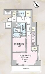 ラグゼナ北千住II 3階1LDKの間取り