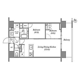 ニド南千住（nido南千住） 10階2LDKの間取り