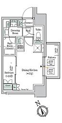 ワンルーフレジデンス西日暮里 7階1DKの間取り