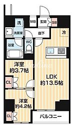 アルコバレーノ南千住 2LDKの間取図画像
