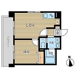 オーキッドレジデンス三ノ輪II 5階1LDKの間取り